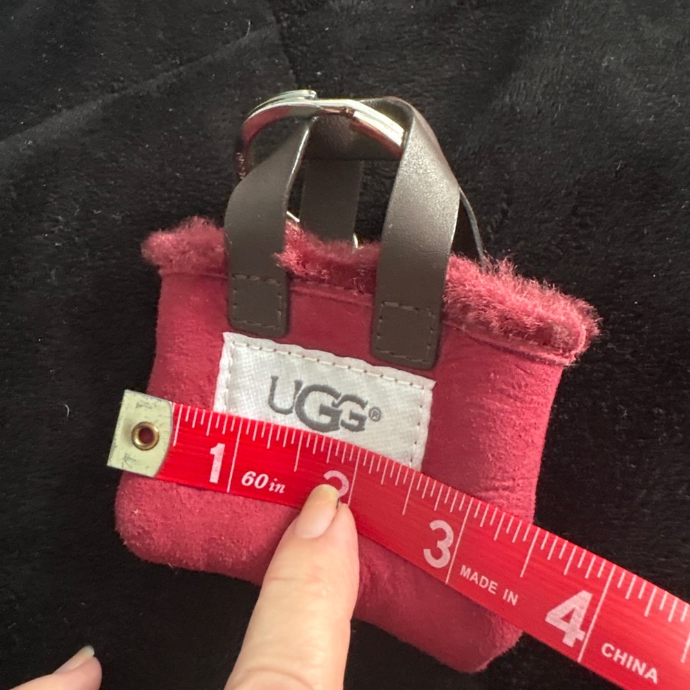 UGG Burgundy Mini Tote Keychain - Picture 3 of 3